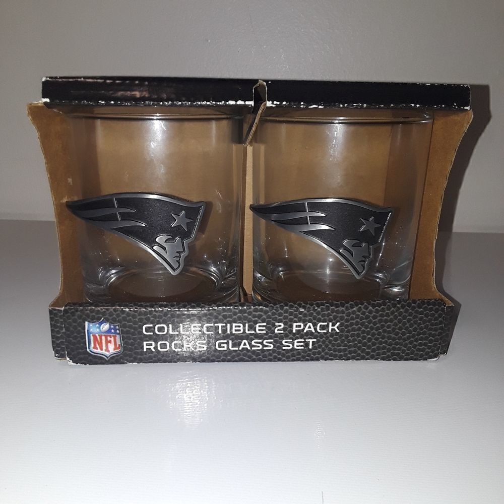 L A COLLECTIVE 2 PACK ROCKS GLASS SET. 14 0Z